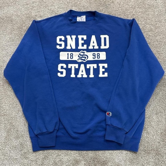 Y2K Snead State Community College Champion ECO Medium Crewneck Boaz, AL - Picture 1 of 7